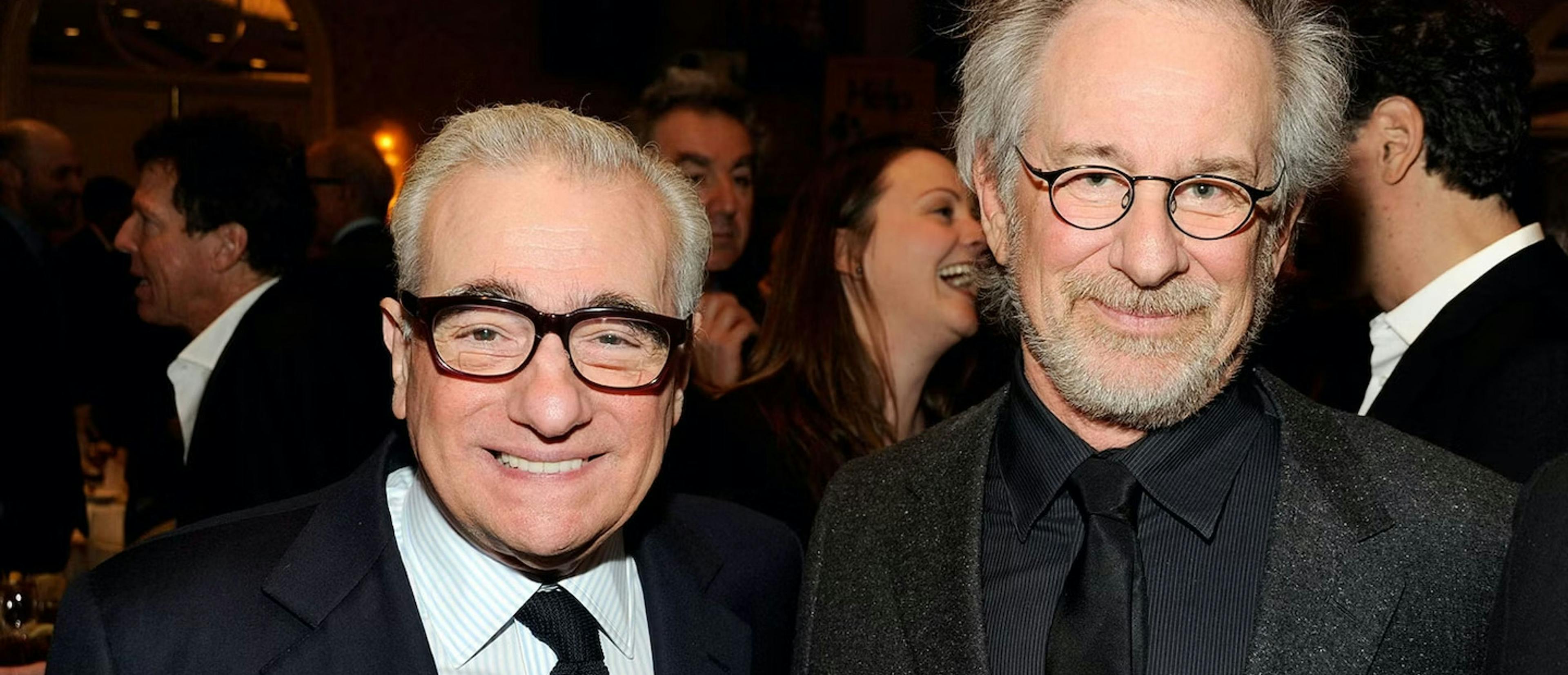 Martin Scorsese y Steven Spielberg posan juntos en una fiesta