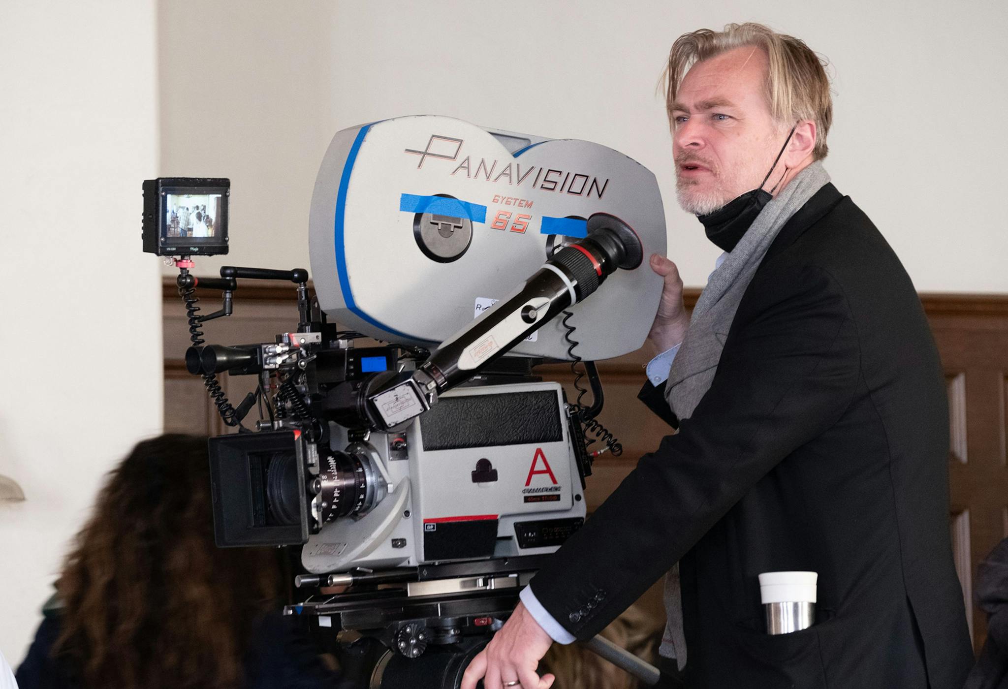 Christopher Nolan durante el rodaje de 'Oppenheimer'
