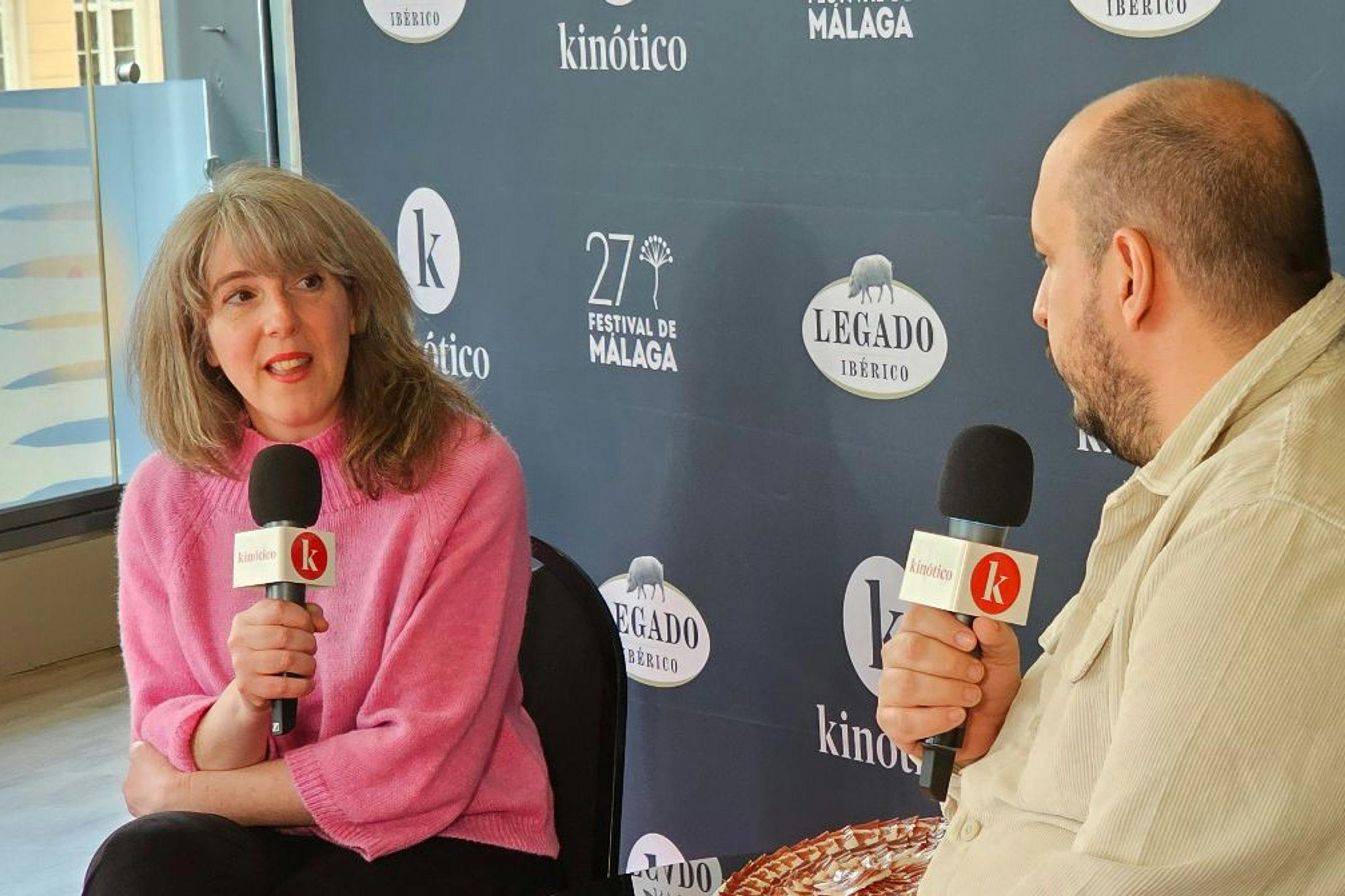 Amaya Muruzabal, showrunner de 'Reina roja', en el set de Kinótico en el Festival de Málaga para partici