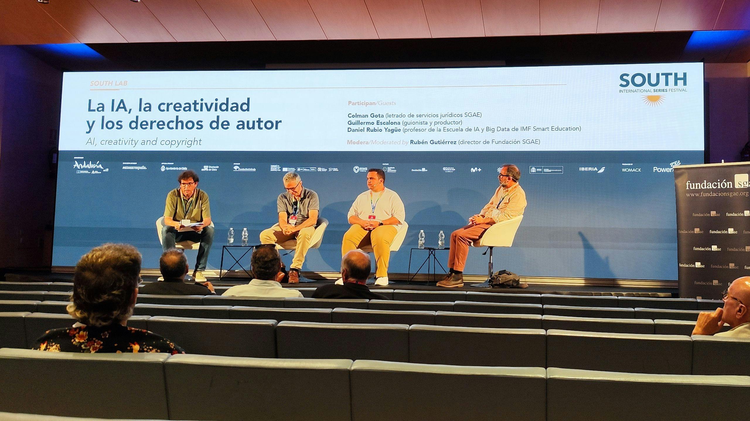 Rubén Gutiérrez, Colman Gota, Daniel Rubio Yagüe y Guillermo Escalona en el South International Series Festival