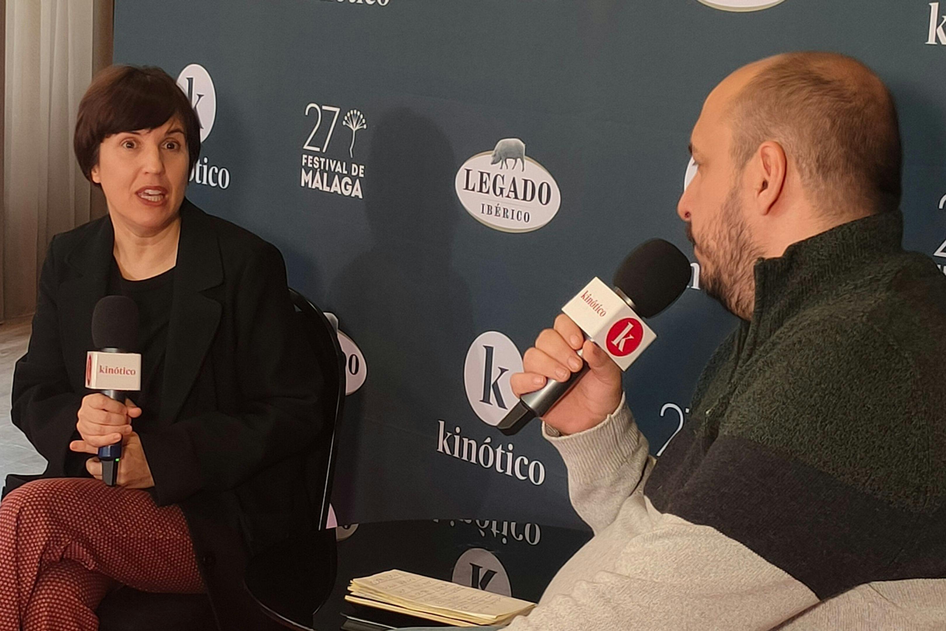 La guionista Coral Cruz se ha pasado por el set de Kinótico en el Festival de Málaga