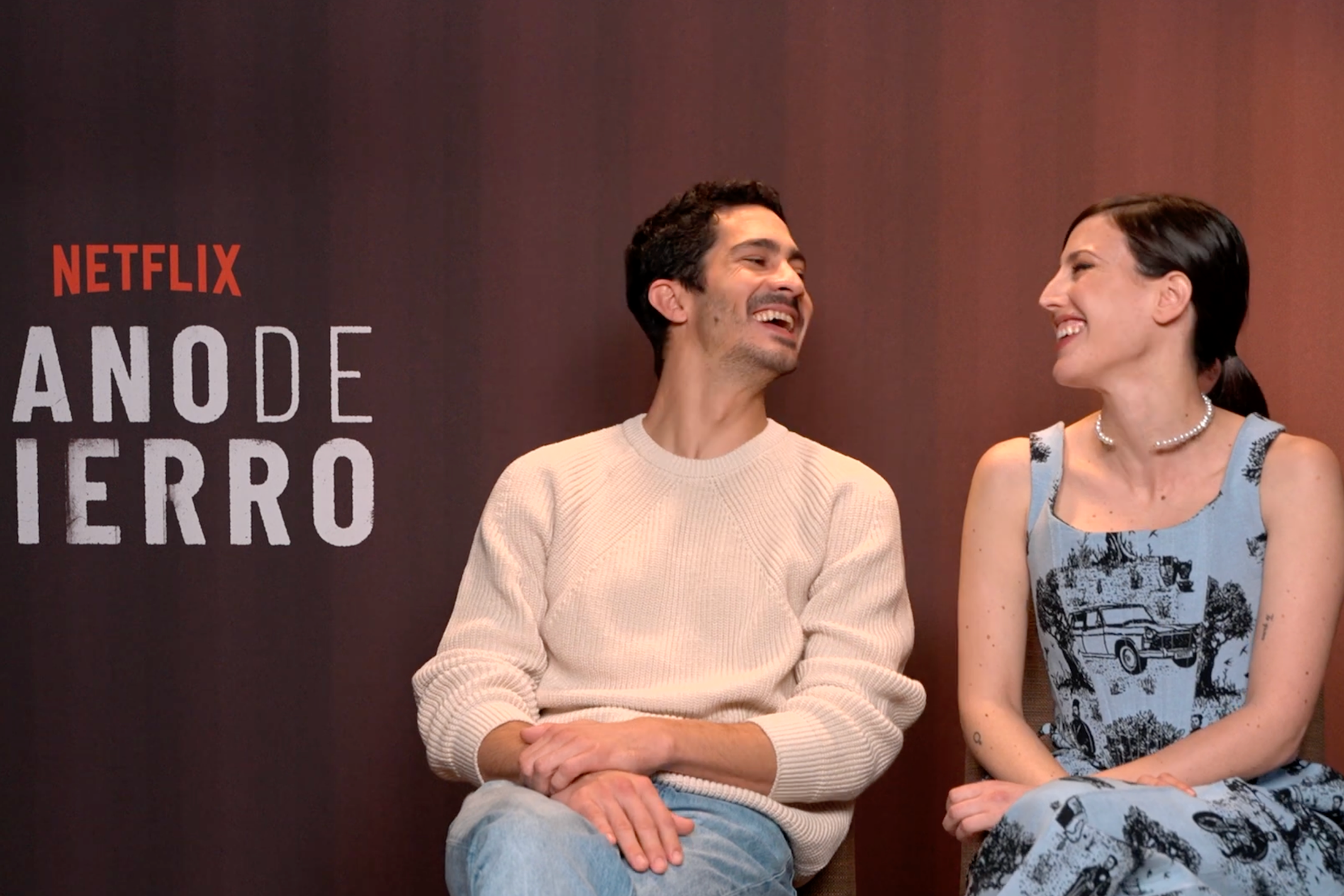 Chino Darín y Natalia de Molina durante la entrevista de Kinótico